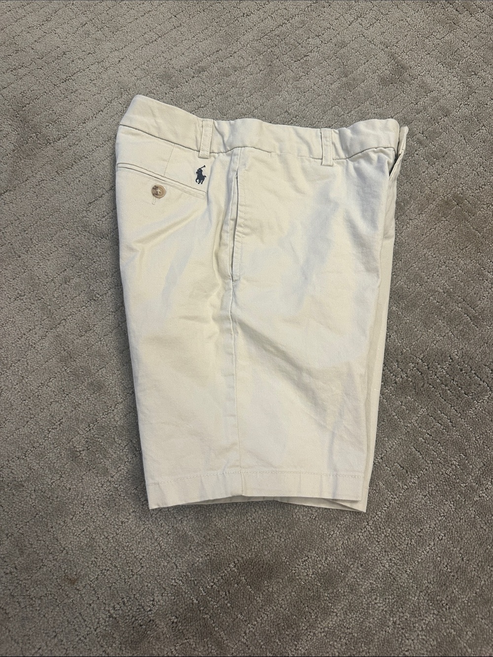 Polo by Ralph Lauren boys Cream Cotton Flat Front Shorts